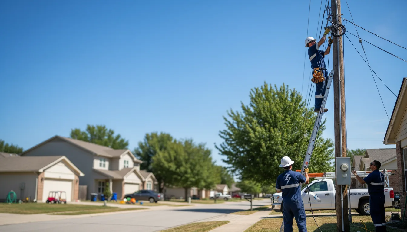 Residential electrician providing installation services in Kaw City, OK